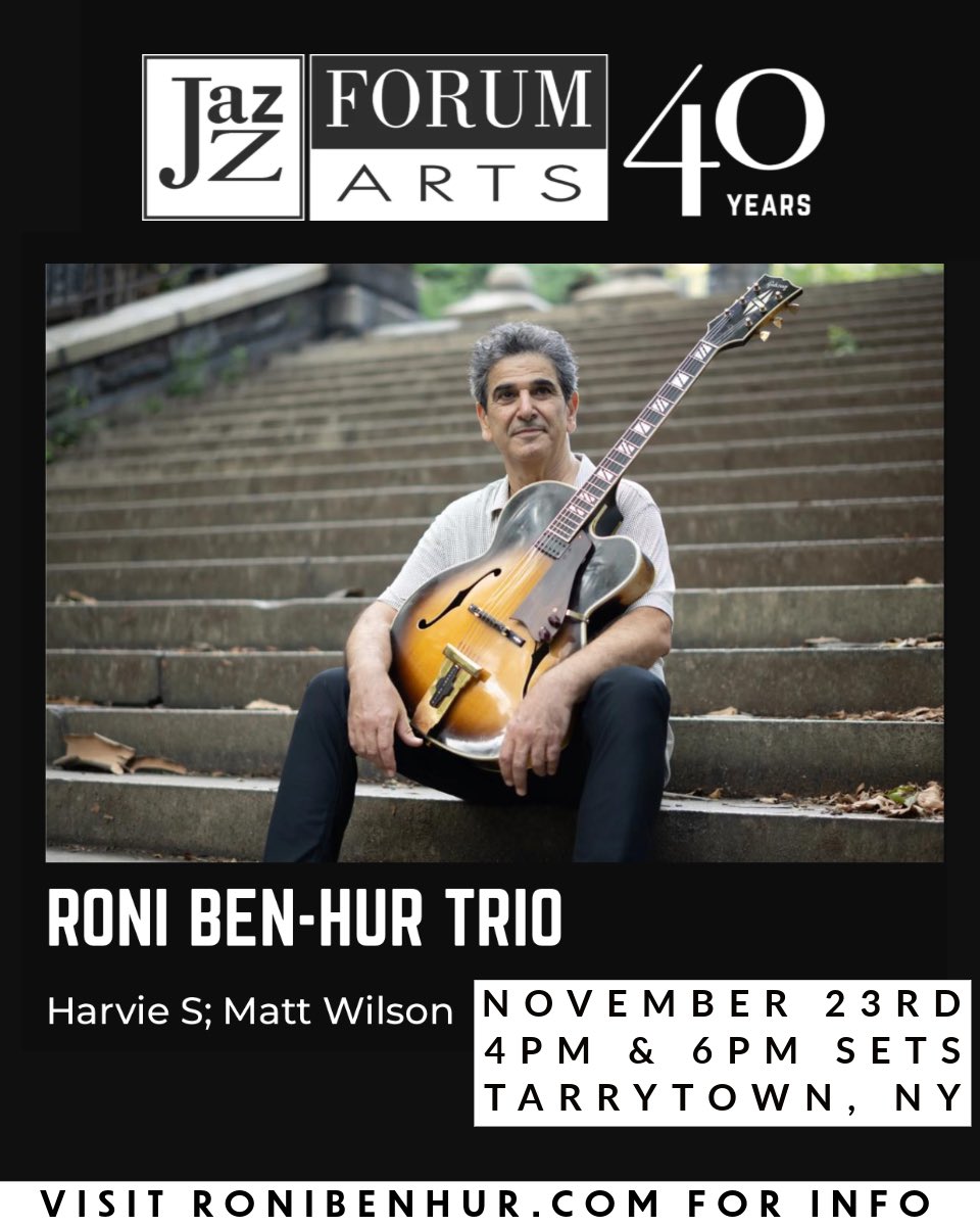 ronibenhur's tweet image. Looking forward to reuniting with the wonderful Harvie S and Matt Wilson in one of my all time favorite jazz club, The Jazz Forum. 

November 23rd
4pm &amp;amp; 6pm

Tickets available at ronibenhur.com 

#ronibenhur #jazztrio #jazzforum #harvies #mattwilson