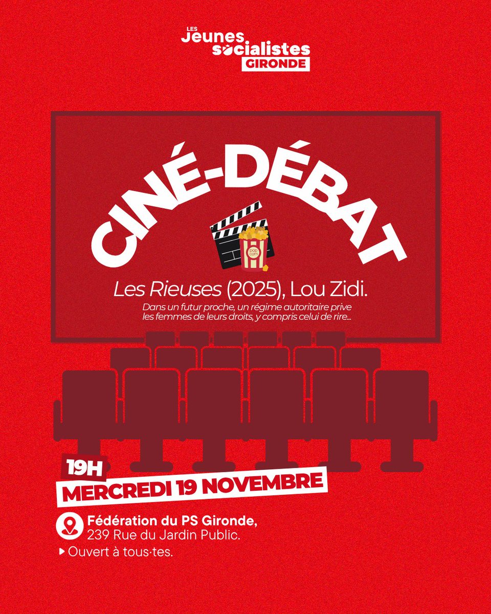 👉 Rendez-vous mercredi 19 à partir de 19h pour la projection de la mini-série Les Rieuses, écrite et réalisée par Lou Zidi !  
On regarde, puis on en discute ensemble ;) 
Venez nombreux·ses ! 🎬💬🌹