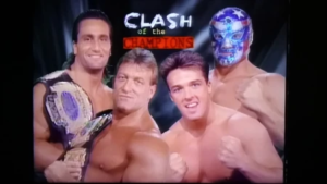 wizardspodcast's tweet image. 31 Years Ago Today #WCW presented #ClashoftheChampions29
#StarsandStripes defeated #PrettyWonderful to win the #WCWWorldTagTitles 
Elsewhere on the show 
Johnny B Badd defeated Honkey Tonk Man 
Harlem Heat defeated The Nasty Boys 
Vader defeated Dustin Rhodes
Jim Duggan defeated