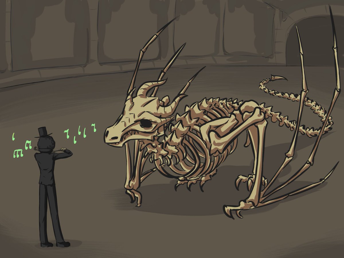 Enchanted a skeleton dragon from Labyrinthian

#OnePiece #Skyrim