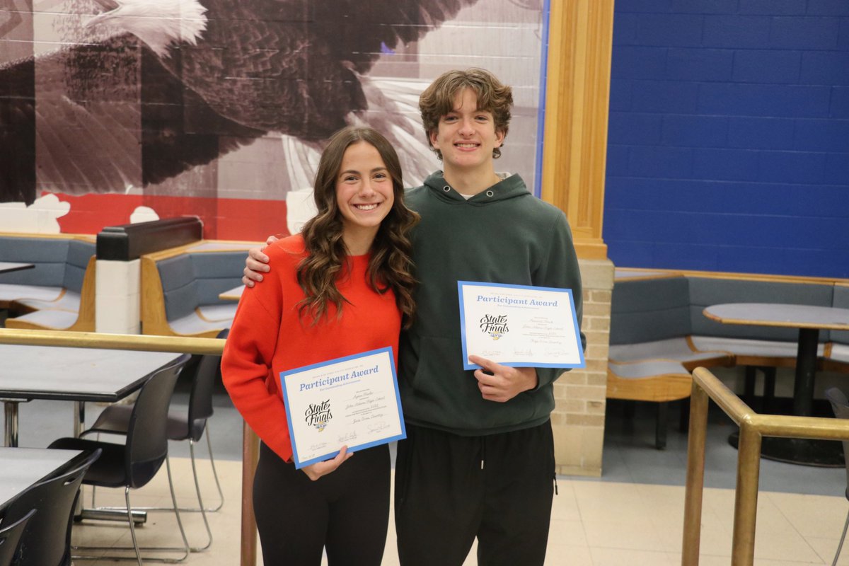 We celebrated our season accomplishments last night!
Congrats to our IHSAA State Finals Participants Agnes Hasler and Max Howk!
