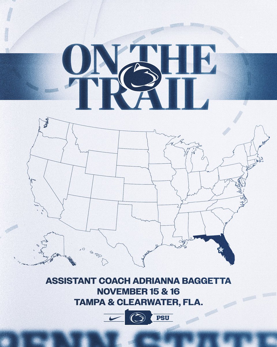 PennStateSB's tweet photo. We’ve got more coaches road trippin’ this weekend‼️

Watch out for Coach C and Coach B in the sunshine state, and say howdy to Coach Foster in the Metroplex👀

#WeAre | #AllIn https://t.co/WMMbfWE0q9