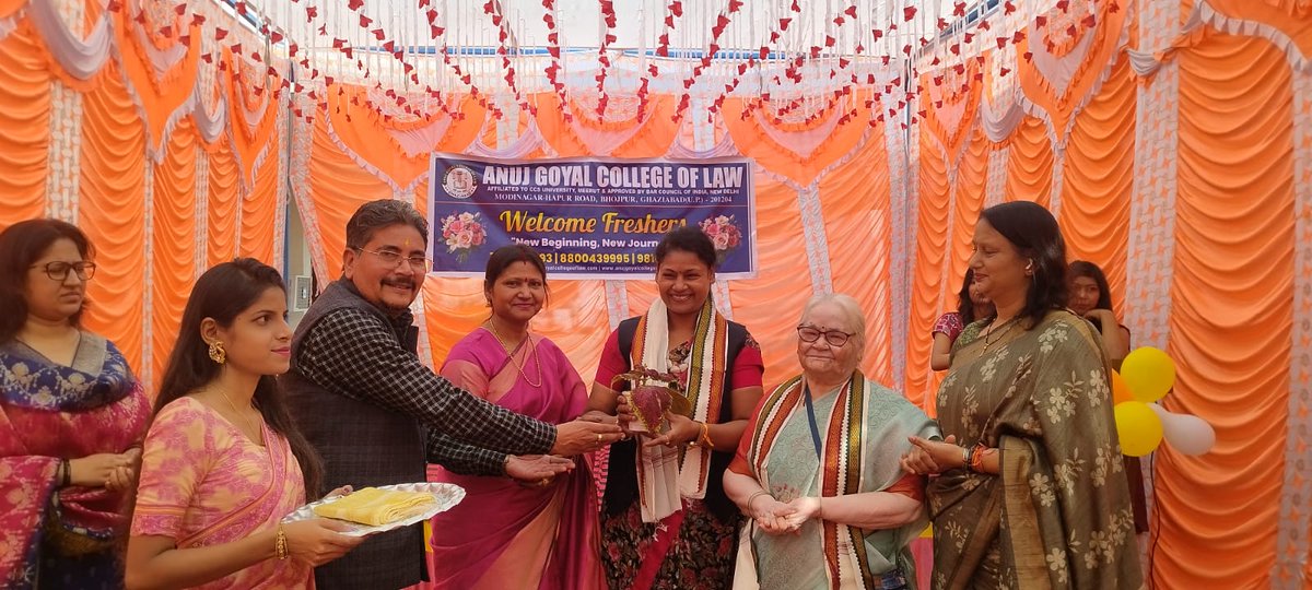 anujgoyallaw's tweet image. 🎓✨ Orientation 2025–26 | Anuj Goyal College of Law
A vibrant start to the new session!
Lamp-lighting by Smt. Maya Goyal &amp;amp; CA (Dr.) Anuj Goyal, inspiring students about the dignity of the legal profession. Beginning to the law journey!

#AGCL #Orientation2025 #Freshers2025