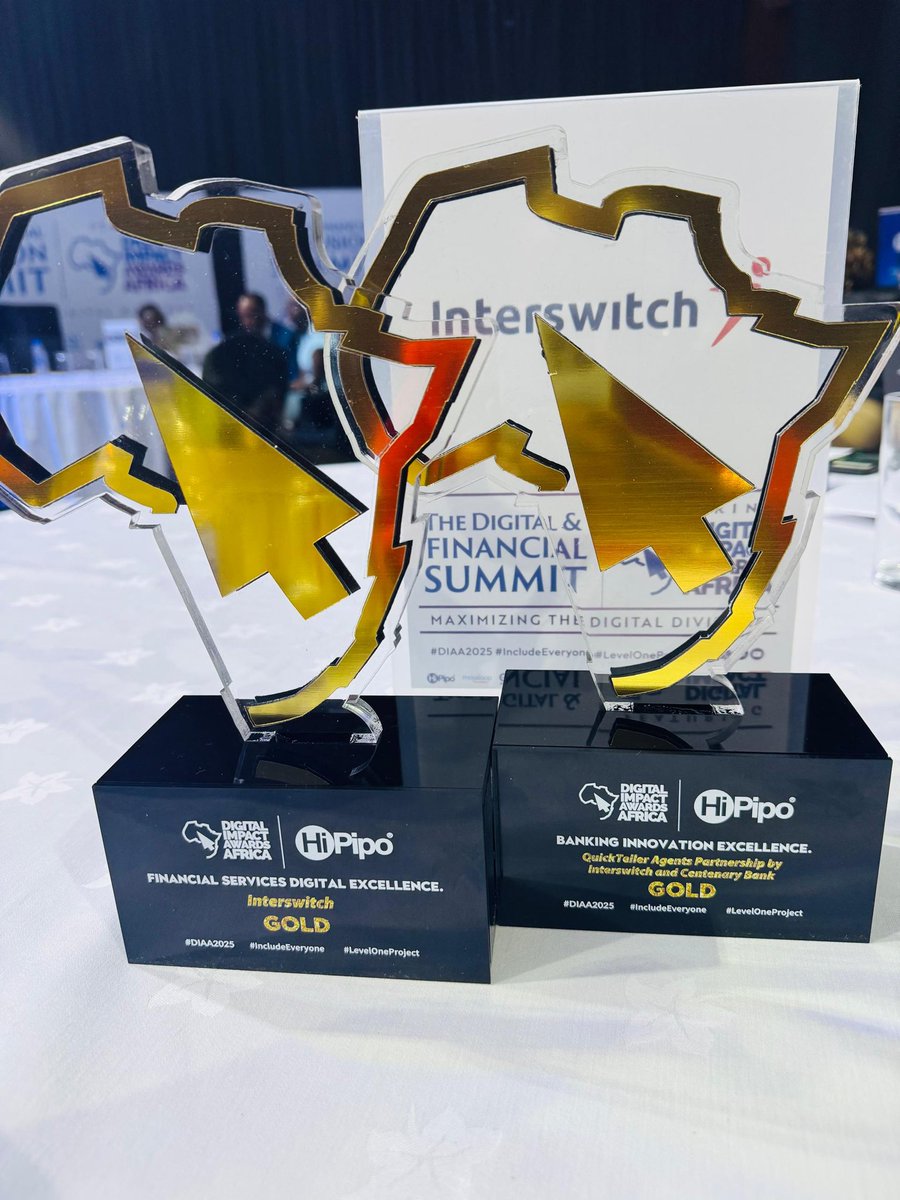 interswitchug's tweet image. Gold looks good on us! ✨
Today at the Digital Impact Awards Africa, Interswitch Uganda won two Gold Awards:

🏆 Impact Award (Gold) – for our new Super Agency banking service with Centenary Bank as our pioneer partner.
