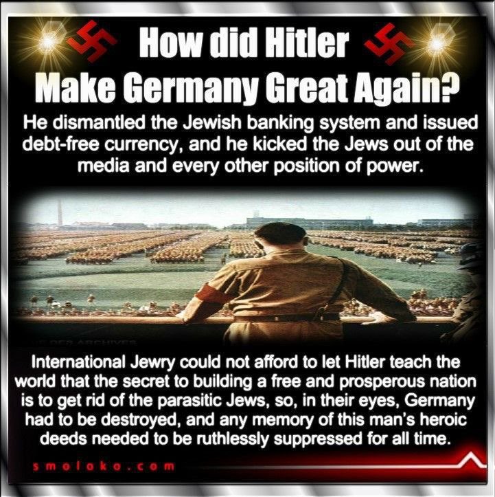 justinagdino's tweet image. Trump can&apos;t be Hitler.

He&apos;s controlled by the Jеws!