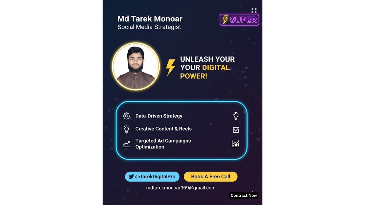 tarekmonoar369's tweet image. Your brand deserves to be seen, heard, and remembered.
With the right strategy and consistent engagement, we can turn your social media into a growth powerhouse!
#SocialMediaMarketing #DigitalGrowth #ContentStrategy #MarketingTips #OnlineSuccess #BiggBoss19  #Like #tarekmonoar369