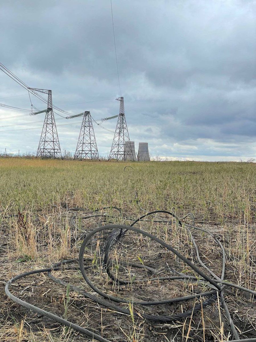 <a href="/rafaelmgrossi/">Rafael Mariano Grossi</a> It seems that your Russian friends have damaged the power line at the ZNPP again. Again!🤬