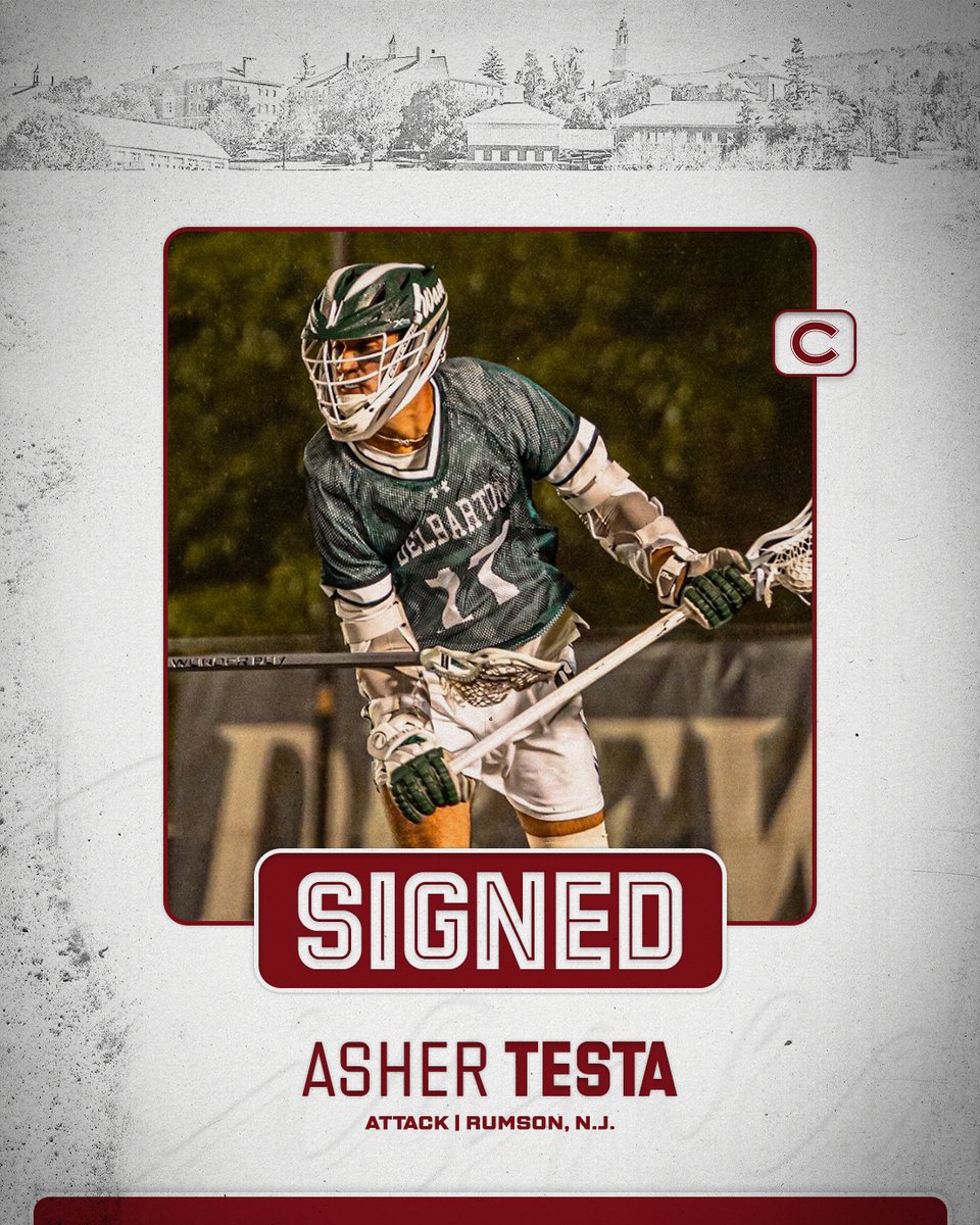 ColgateMLax's tweet image. 𝑺𝒊𝒈𝒏𝒆𝒅 ✍️

Next up in our class of 2030’s, we have Asher Testa!

Asher is an attacker from Rumson, N.J.

Welcome to Colgate!

#GoGate | #GGG