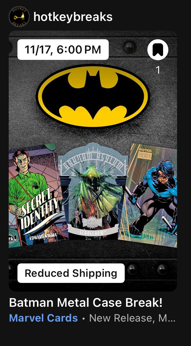 Breaks are back Monday night with a full Batman Metal case on Whatnot at 6pm est, hope to see you there!