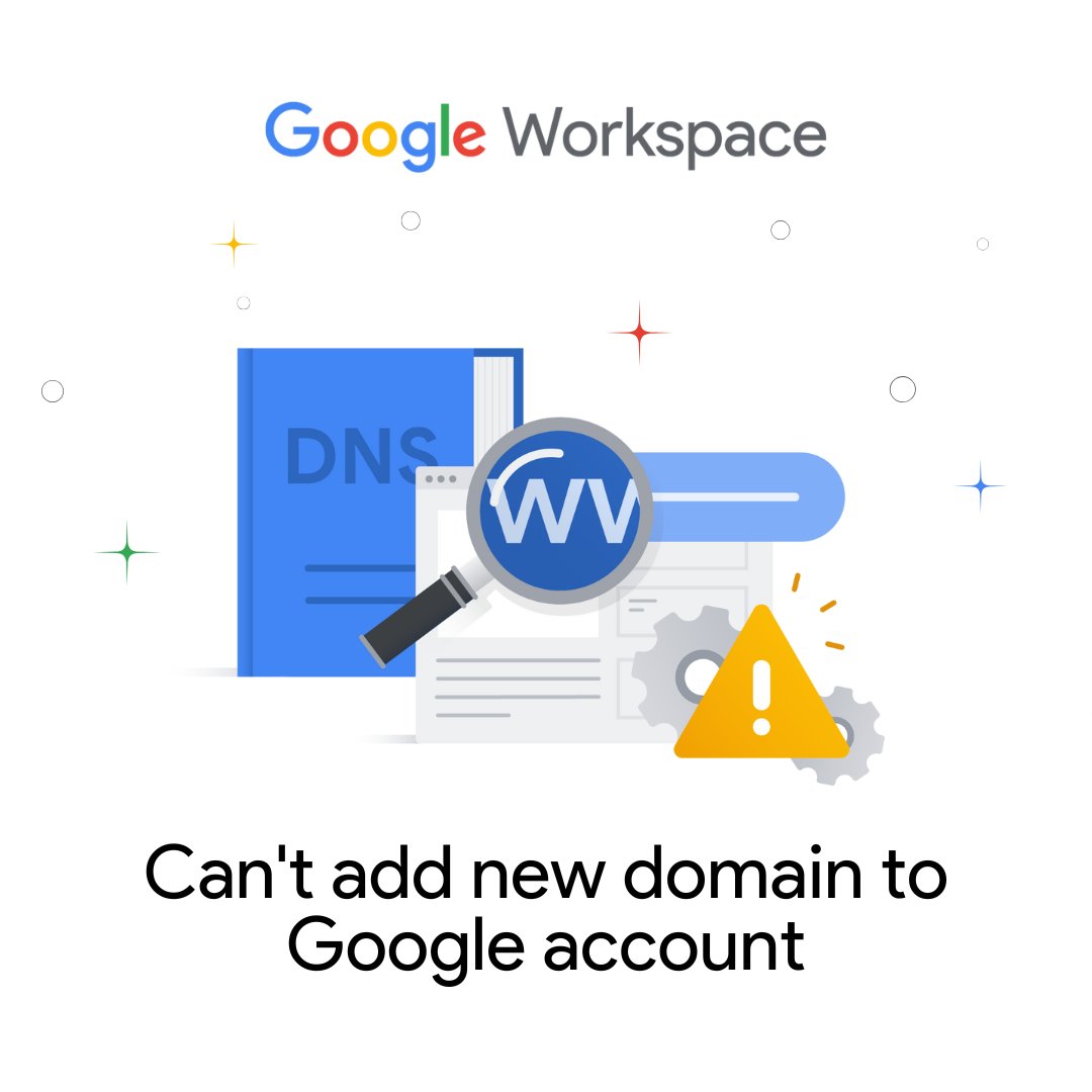 AskWorkspace's tweet image. Getting &quot;Domain already in use&quot; error?

The domain is linked! To fix it:
➡️ Wait up to 24 hours (or 7 days via reseller) after removal to re-add.
➡️ If you don&apos;t manage the domain, contact #GoogleWorkspace Support to verify ownership!

Click 👉 goo.gle/3K51etT for more…