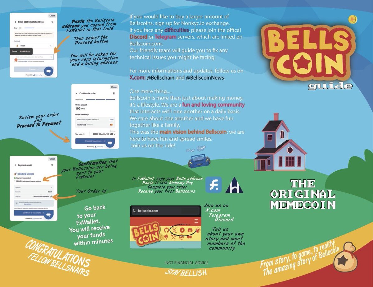 BellscoinNews's tweet image. BREAKING

After 3 days of working with @Imajinn_mind, we have finally finished the Official Bellscoin Advertising Trifold.

Thousands of people will receive this in person. 

Print this out and hand it out in your country and city. Let me know if you need the higher quality one.