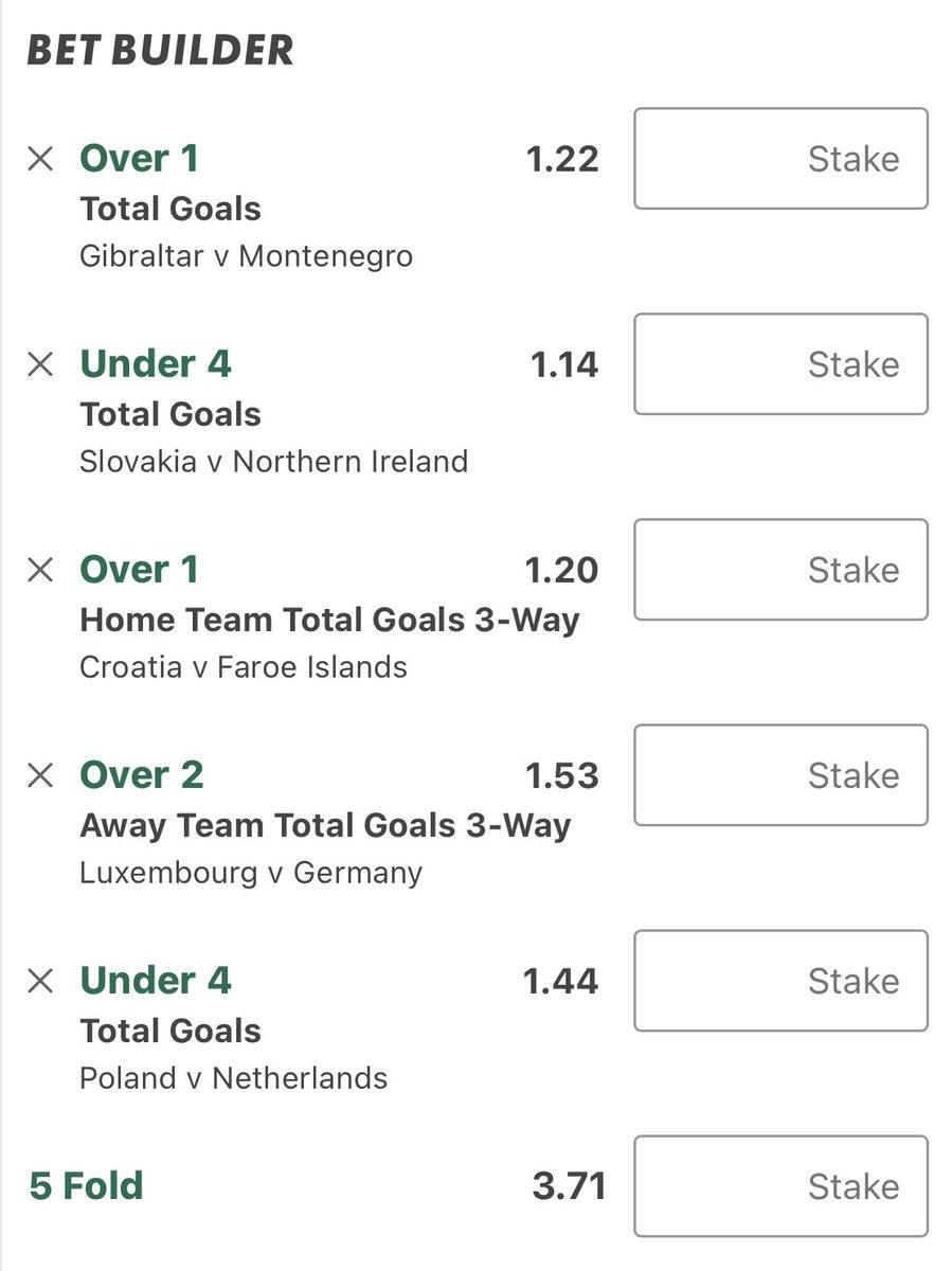 OVER/UNDER GOALS WORLD CUP QUALIFIERS 5 FOLD!👸🏼

3.71💣

Join My FREE Group To Unlock Tonight’s EPIC Acca!😍

t.me/+rMWVMbJ9d_k3O…

SMASH That ❤️ And I Will Accept You!