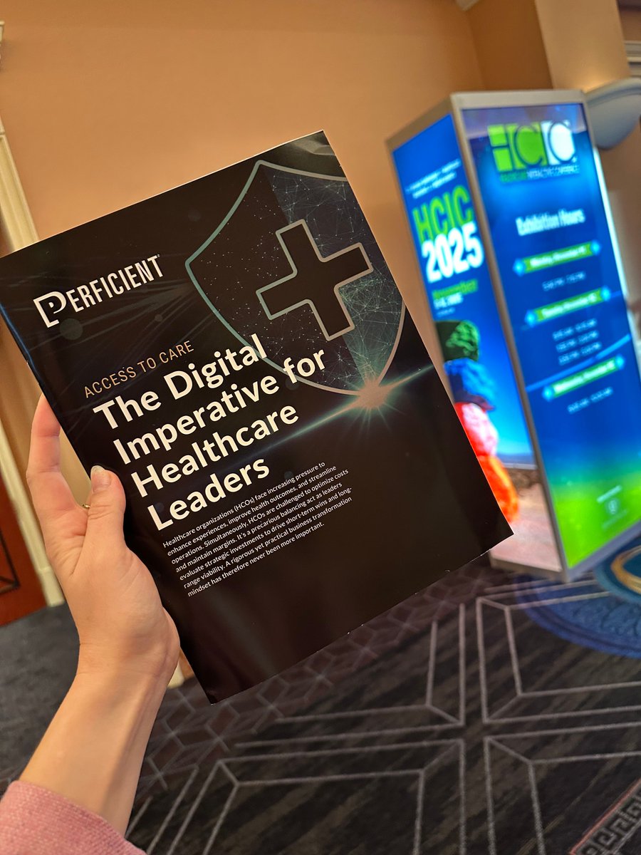 Perficient's tweet image. On Tuesday morning at #HCIC, we focused on fueling up with breakfast and brain food as we shared insights from our award-winning research study, “Access to Care: The Digital Imperative for Healthcare Leaders.” 

What had leaders leaning in to hear more?  
👉 92% of those using…