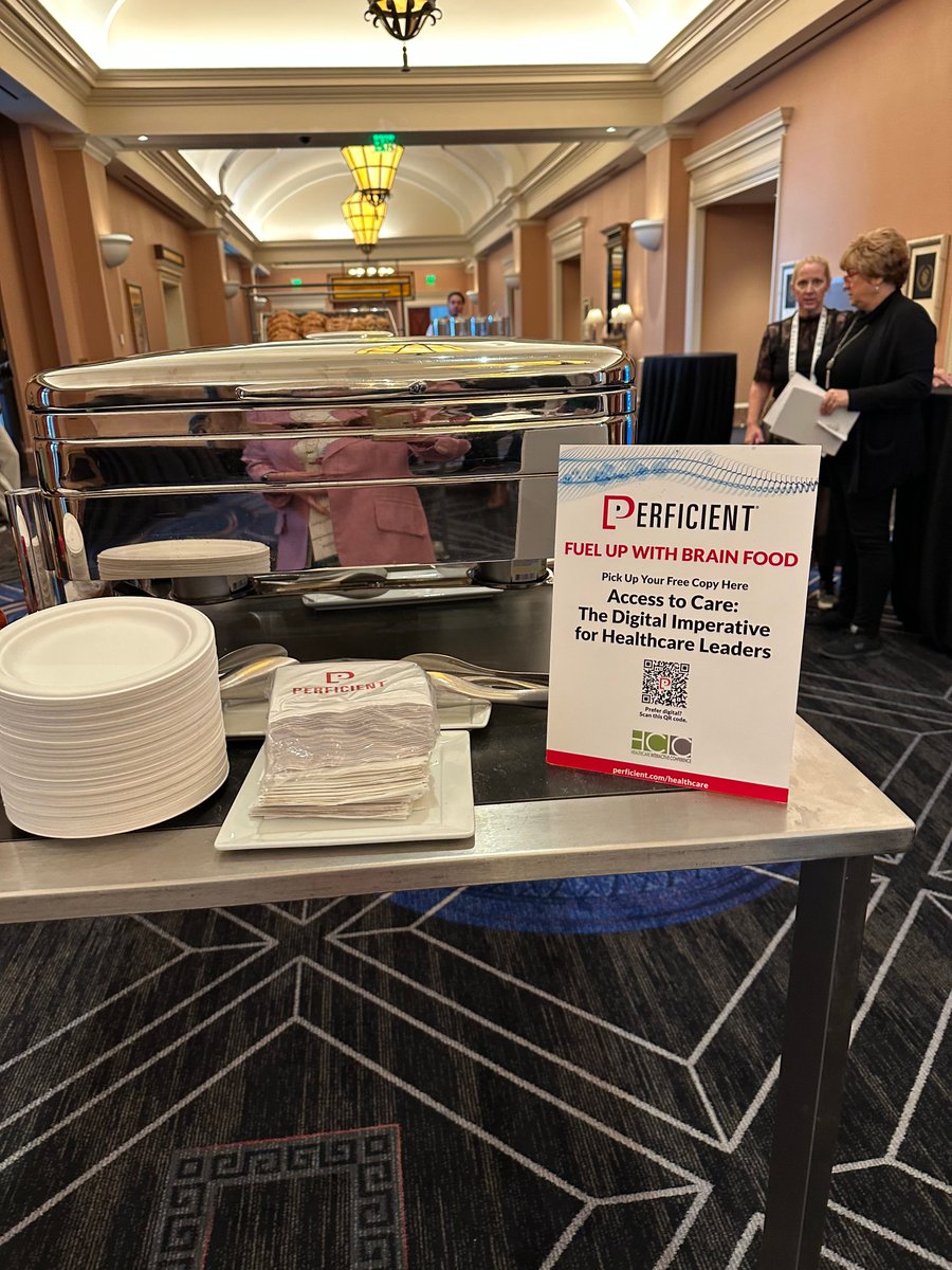 Perficient's tweet image. On Tuesday morning at #HCIC, we focused on fueling up with breakfast and brain food as we shared insights from our award-winning research study, “Access to Care: The Digital Imperative for Healthcare Leaders.” 

What had leaders leaning in to hear more?  
👉 92% of those using…