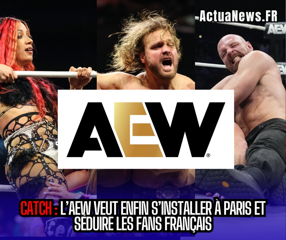 ActuaNewsFr's tweet image. 🥊 L’ @AEW  veut venir en France ! Tony Khan vise Paris et d’autres villes françaises après le succès de la WWE 🇫🇷
💬 Seriez-vous prêts pour un show AEW ? actuanews.fr/2025/11/14/aew… 

#AEW #CatchEnFrance #TonyKhan #ParisZenith #WWE #FansDeCatch @AEW_WTVNext @NorbertFeuillan