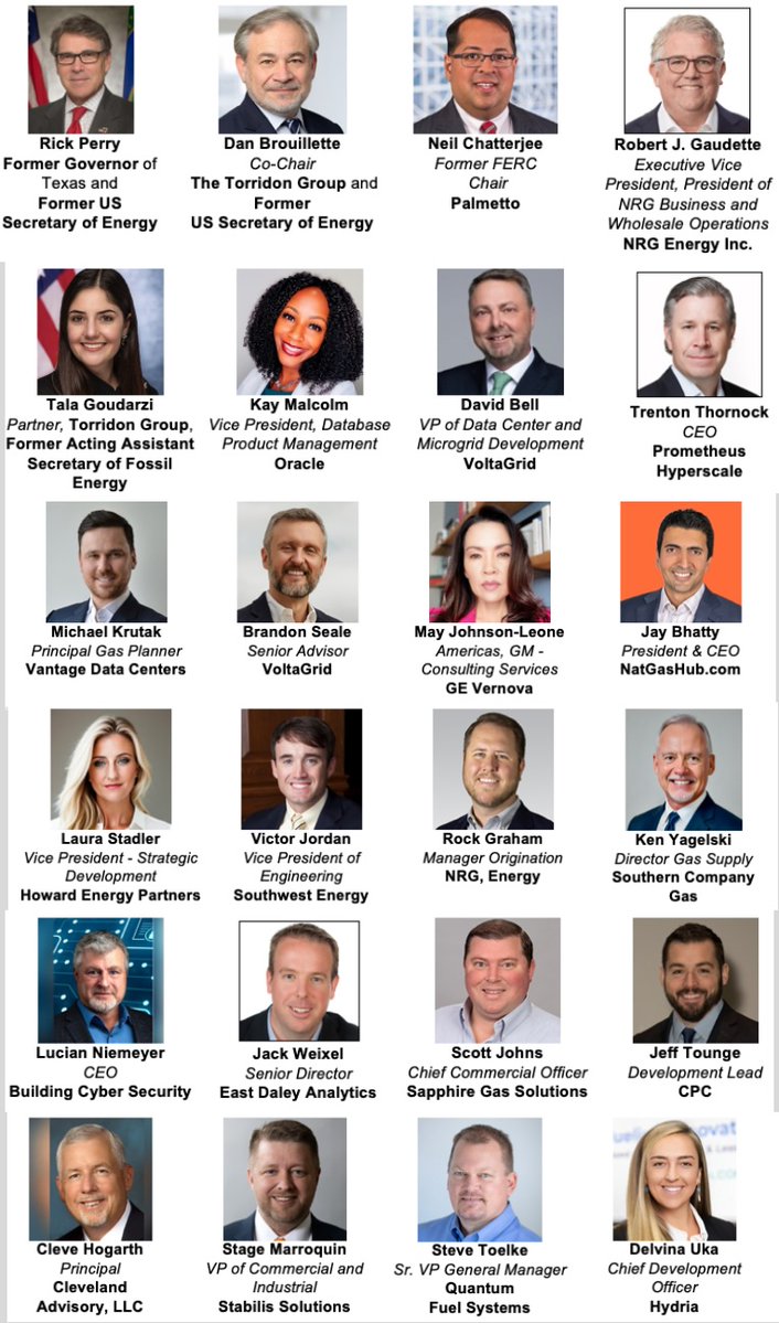 LDCForums's tweet image. The BEST Speakers in the Industry...YES! Don&apos;t miss this opportunity to connect with these speakers and over 400 attendees next week!!
Register here ➡️ lnkd.in/gB-k-gZY
 #naturalgas #aidatacenters #pipelines #ldcgasforums #natgastopowerforum