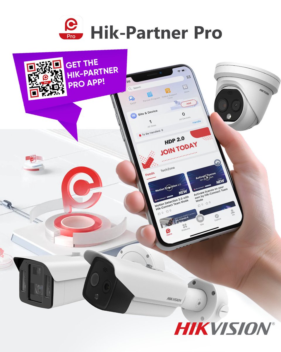 Manage devices, sites, and RMAs from one platform with Hik-Partner Pro. AUTHENTICATE for VIP tools, faster support, and HDP 2.0 dealer benefits.
Watch the video to learn more. hubs.li/Q03Sqv5l0