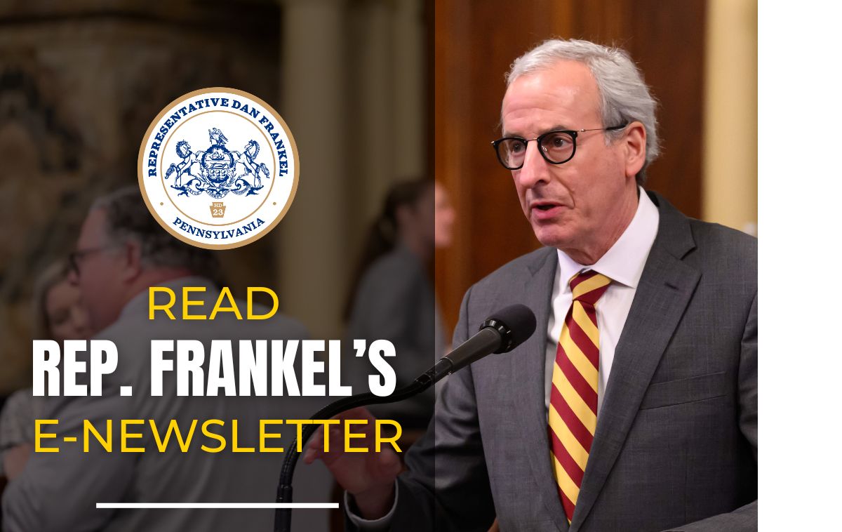 RepDanFrankel's tweet image. My new e-newsletter is out! Inside, you&apos;ll find what’s in the state budget, meet Pittsburgh’s new chief of police nominee, and find events happening around our communities.

buff.ly/e318oSx