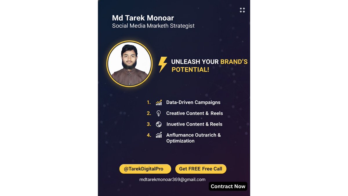 tarekmonoar369's tweet image. Small efforts + Smart strategies = Big results! 💡
Whether it’s Facebook, Instagram, or Twitter, we create content that converts followers into loyal customers.
#DigitalMarketing #SocialMediaGrowth #MarketingStrategy #ContentIsKing #BrandSuccess #LikeRepost #SEO #tarekmonoar369