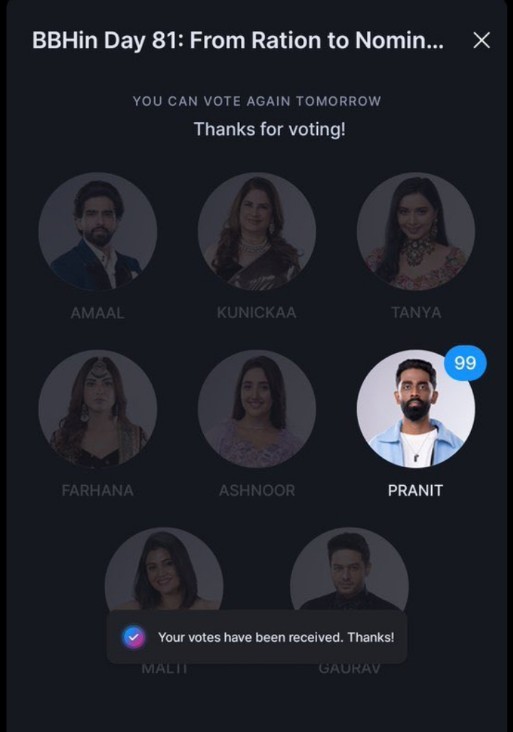 Vote Karo ... Vote Karo ...

Bailbuddhi Ko Ingore Karo.

#PranitMore #PranitKiPaltan
#BigBoss19 #BigBoss #BB19