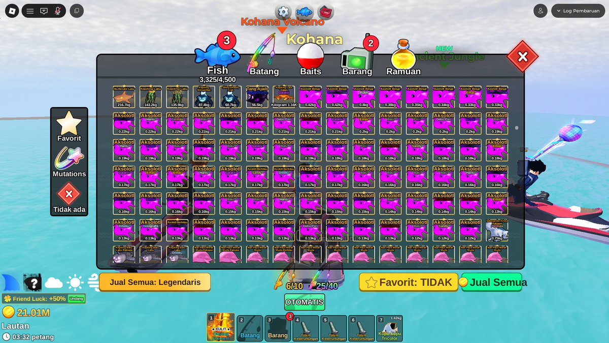 yg lagi nyari axolot mutasi &amp; dolphin biasanya dm aja guys #fishit #roblox