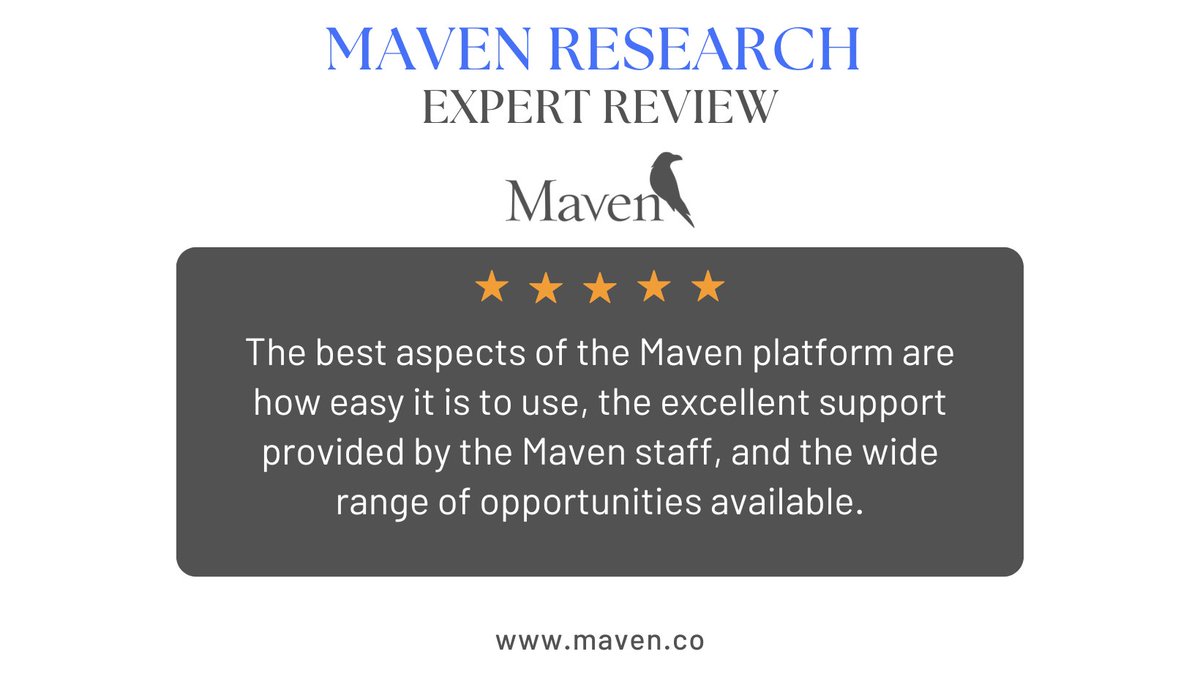 Consulting made easy ✨ 
From onboarding to finding projects, Maven makes getting started simple and rewarding. 
Flexible, effortless, and meaningful — experience consulting the way it should be. 
Join Maven as a consultant today: maven.co/become-a-consu…
#ConsultingOpportunities