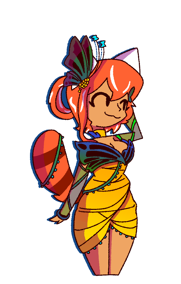 painted_raccoon's tweet image. Maria doodle , in an outfit @NightFawnArt Dreamed up.