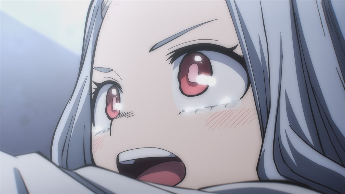 ◤ #ヒロアカ 放送まで あと30分! ◢ 涙のエリちゃん。彼女も戦って