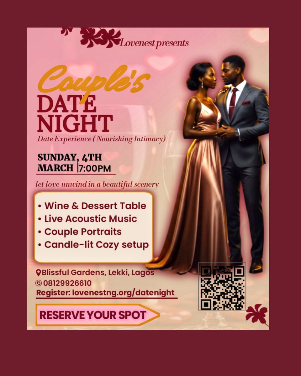 jcbstclaire's tweet image. Design is storytelling through visuals  here’s my latest flyer for a couple’s date night event. Clean, romantic and premium.

If you need event or brand graphics that actually connect, I’m your guy.
#GraphicDesign #PixelLab #DesignCommunity #Consistency

---