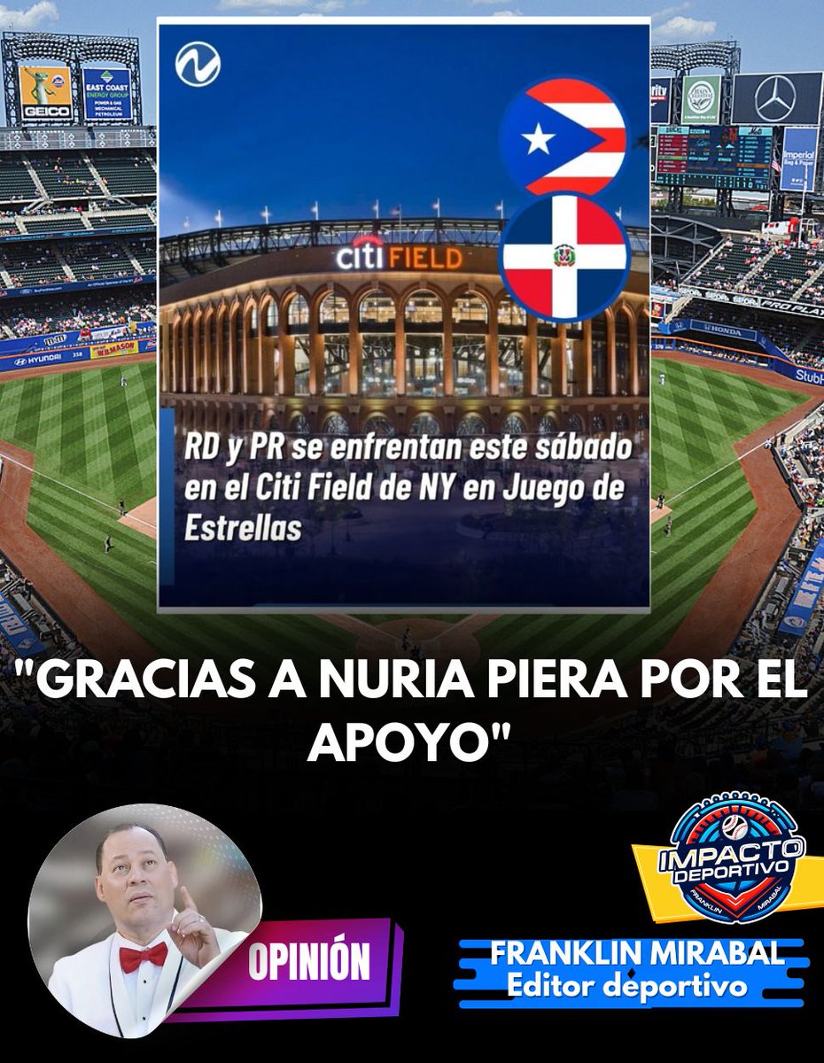 GRACIASSSS, apoyo masivo!!!

Capta la atención del país juego de RD vs Puerto Rico en el Citi Field de Nueva York.

#YoApoyoALaRepúblicaDominicana

<a href="/Fenapepro/">Fenapepro</a>