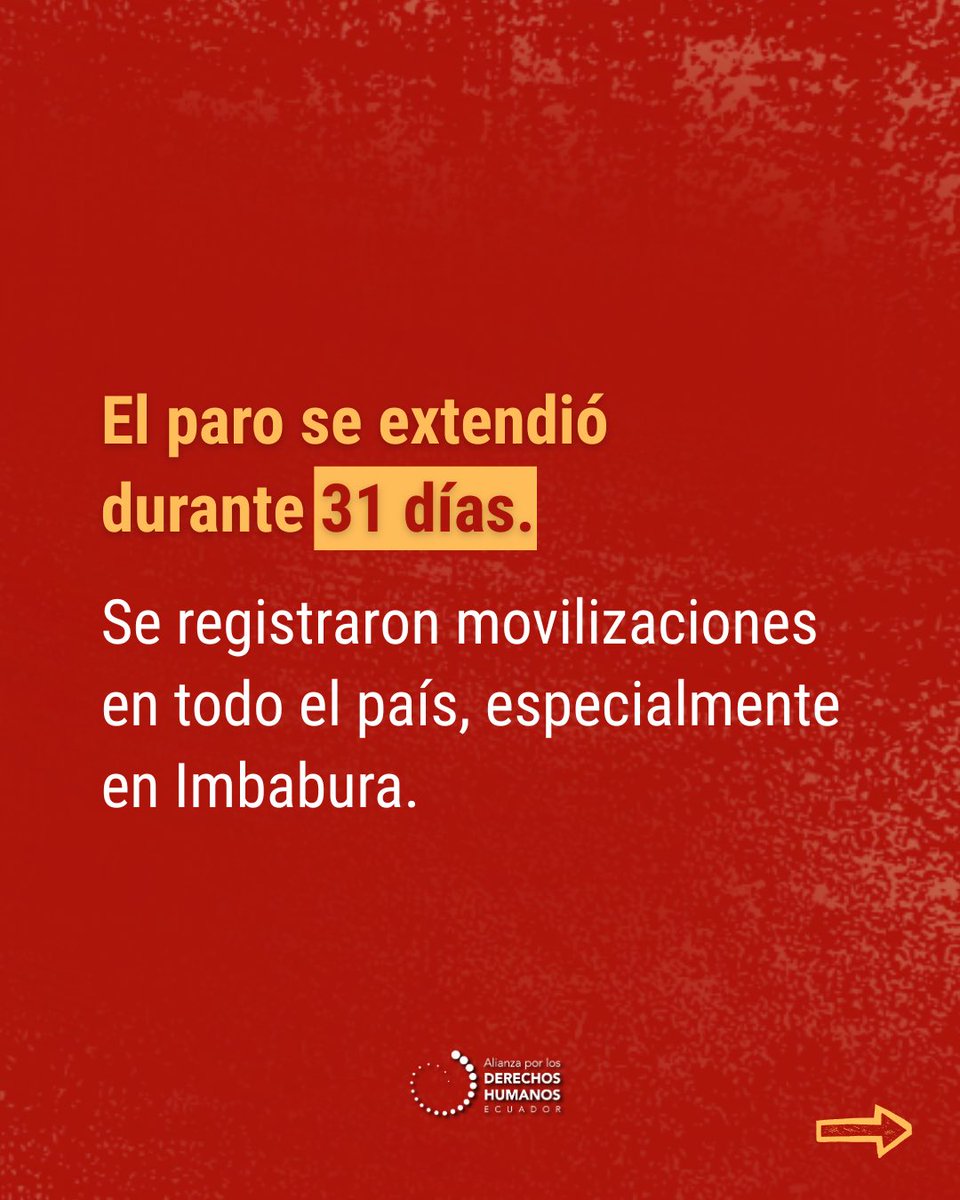 Datos del informe de verificación de derechos humanos durante el Paro Nacional de Ecuador de 2025. 

📄Informe completo⬇️
alianzaddhh.org/informe-de-ver…

#VerdadJusticiaYReparación

<a href="/ONUecuador/">La ONU en Ecuador</a> <a href="/MaryLawlorhrds/">Mary Lawlor UN Special Rapporteur HRDs</a> <a href="/ONU_derechos/">ONU Derechos Humanos - América del Sur</a> <a href="/hrw_espanol/">Human Rights Watch</a> <a href="/FLDAmericas/">FLD Américas</a> <a href="/AmnistiaOnline/">Amnistía Internacional Américas</a>