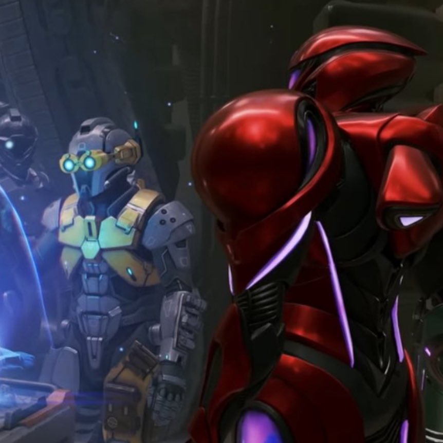 TheNCSmaster's tweet image. I sometimes forget Samus is like the size of an NBA player since she’s not around other humans a lot Lol