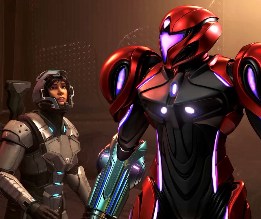 TheNCSmaster's tweet image. I sometimes forget Samus is like the size of an NBA player since she’s not around other humans a lot Lol