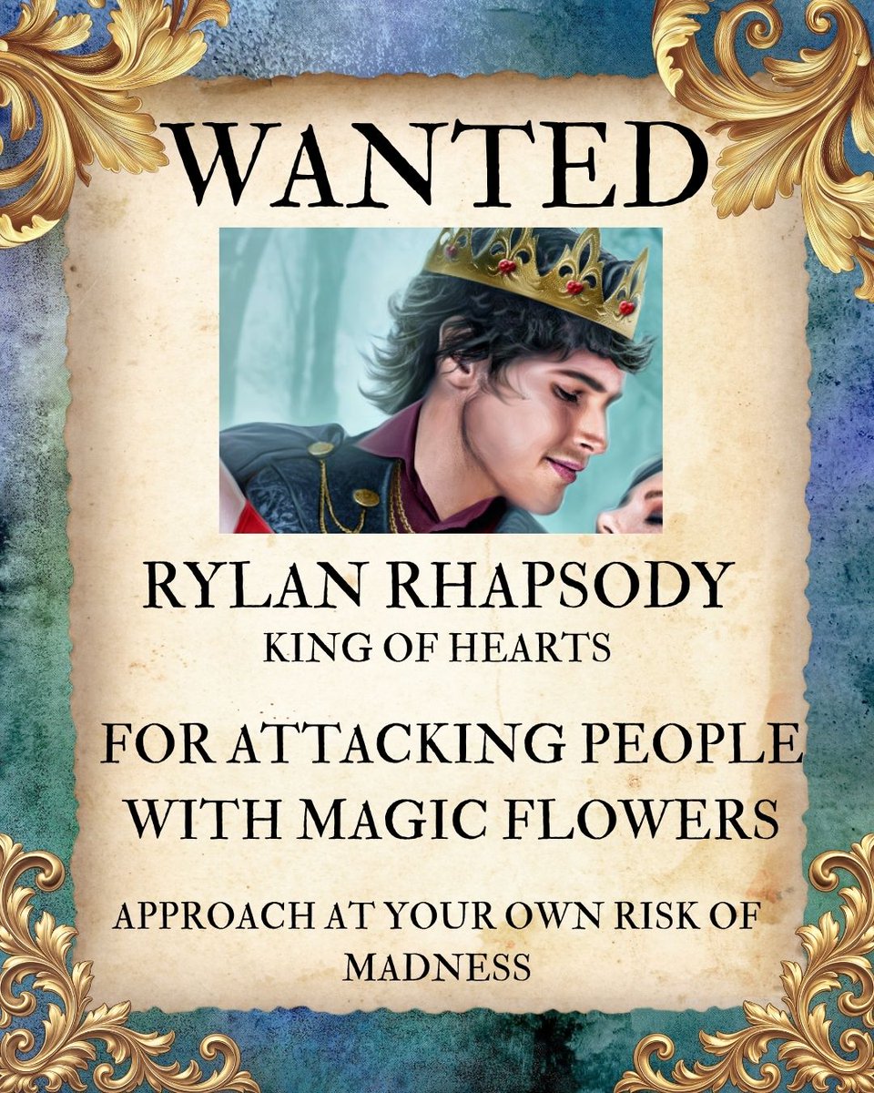 The King of Hearts is at it again! Avoid at all costs unless you want to turn batty like the rest of Wonderland's occupants.

Falling for the Mad King coming soon!
amazon.com/Falling-Mad-Ki…

#towinadarkheart #villainretellings #fairytaleretellings