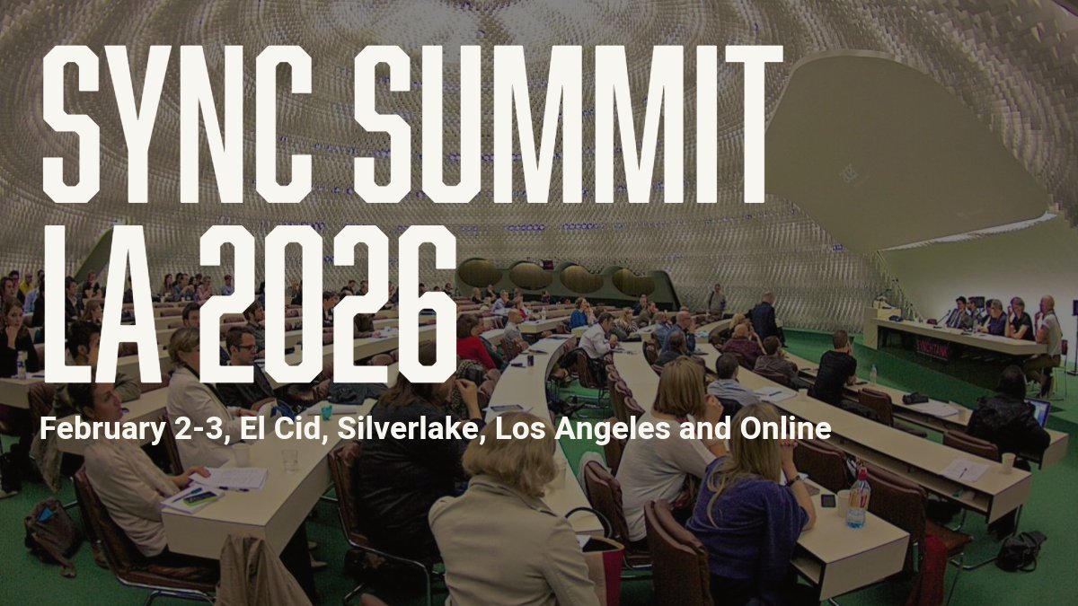 SyncSummit's tweet image. The agenda for Sync Summit LA is up - out in-person event will bring together musicians, music supervisors and music licensing decision makers to meet, listen to music, network and learn. For more info and to check out the agenda, go to:

syncsummit.com/ssla2026agenda/

#sync…