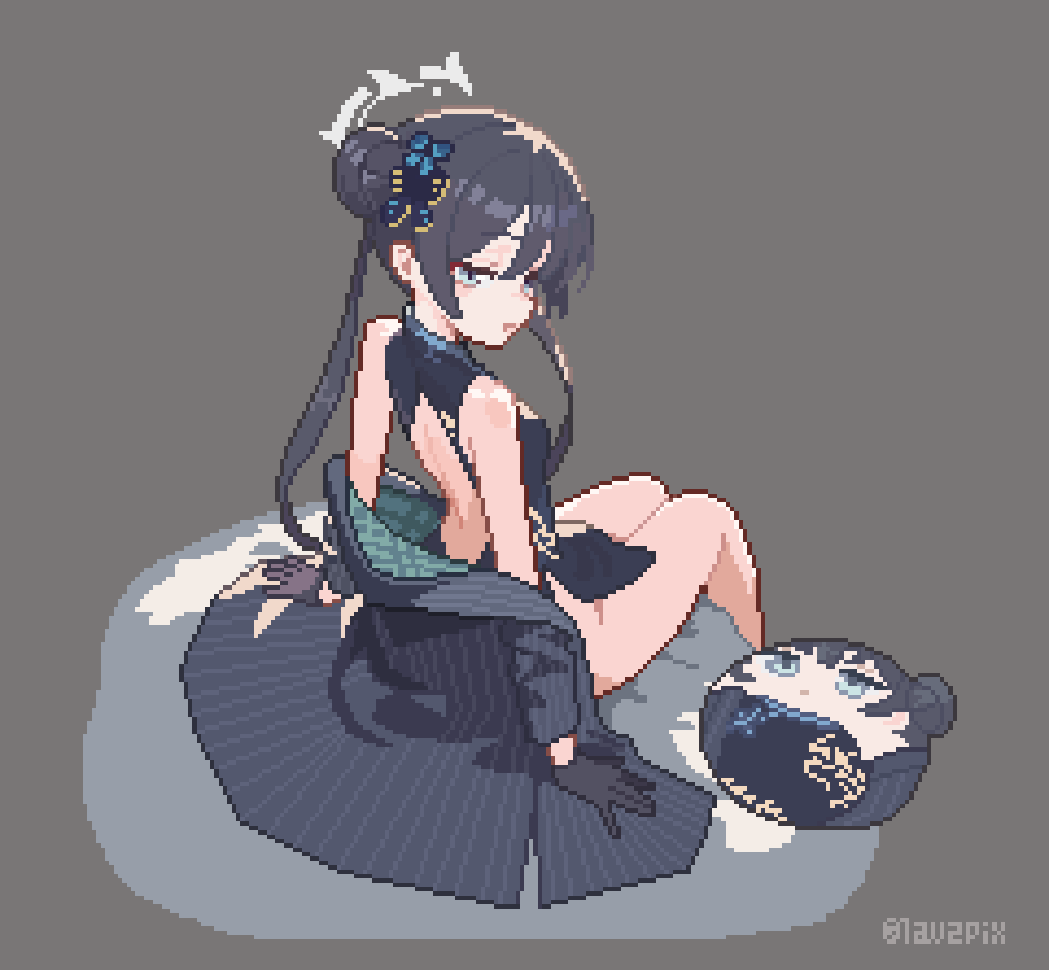 背景が苦手な人。。。
#ブルアカ #ドット絵