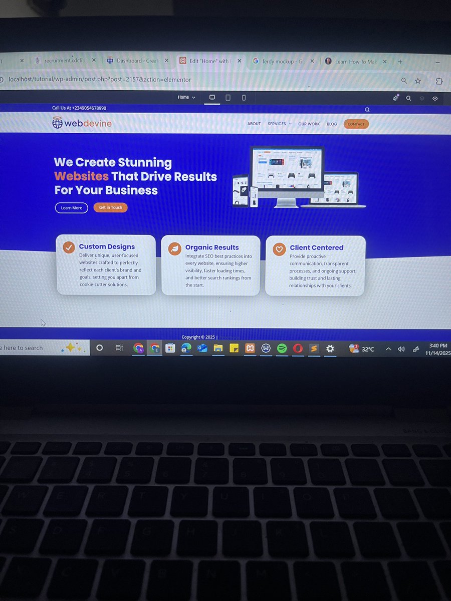 BIG_LARRY0's tweet image. Day 7 and 8 of learning Wordpress and I learnt how about positioning 

Building alongside with my tutor and this is my progress so far 👇👇 
#day8of30 #LearningInPublic #wordpress_landing_page #TechGiants