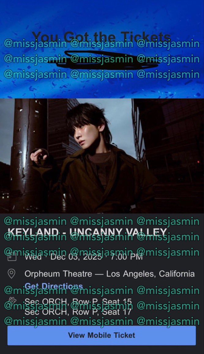 mochisuhs's tweet photo. wts // selling 2 tickets for Key’s KEYLAND LA, NA Tour in Los Angeles (helping my friend sell her extra tickets)!
- Sec ORCH, Row P, Seats 15&amp;17
- tix seated together
- rfs: got row A tix instead
- asking $275 total for both (og $314)
- see pics for details
Please DM @missjasmin https://t.co/OHiOSWfDgg