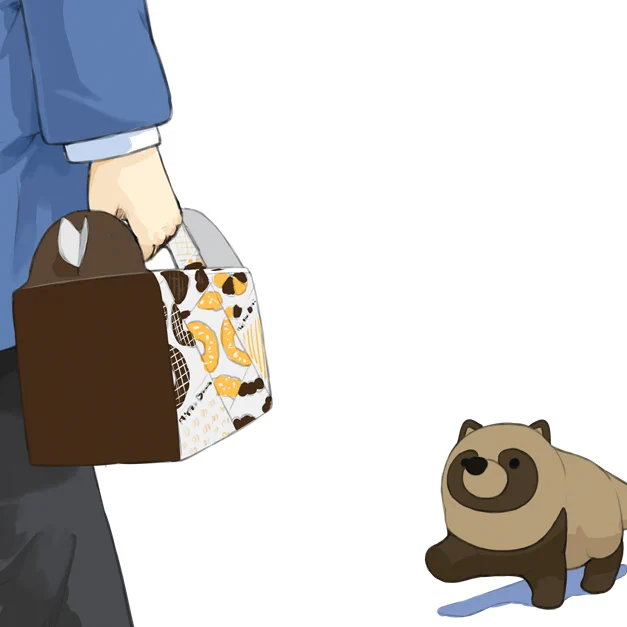「当然タヌキの分もありますよね」みたいな顔で勝手に後をついてくるタヌキ 無いと分かると何度も立ち止まってチラチラこちらを見ながら去っていく
