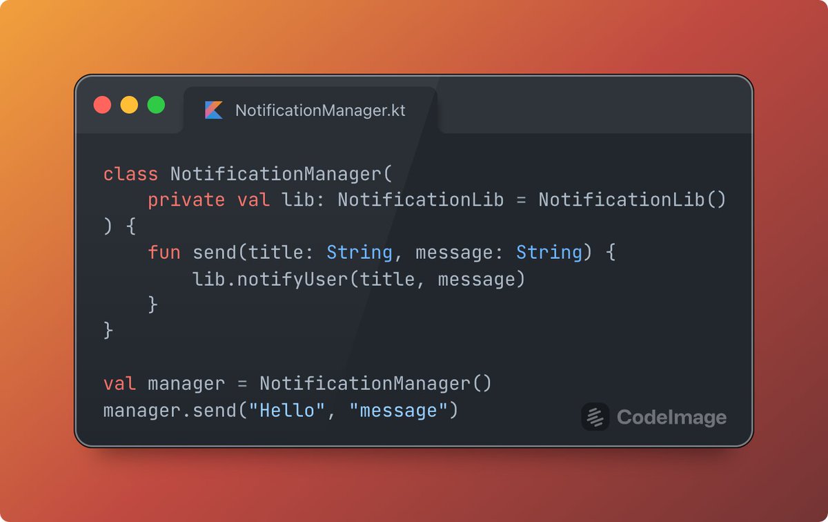 android_poet's tweet image. If you’re not sure about a library’s future support, or you just don’t like how it affects the overall app architecture, create an encapsulation layer around it and name the methods accordingly.
I know some might argue, “Why bother? Just build the solution from scratch.”
But…