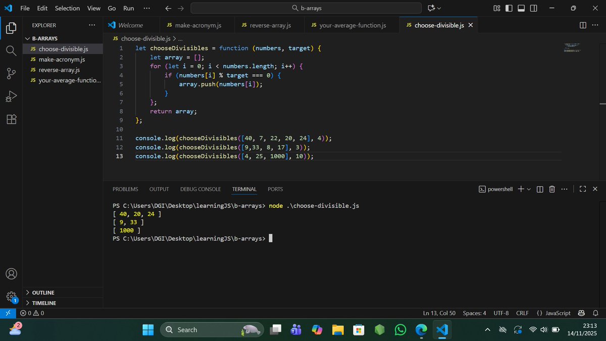 FLight2304's tweet image. Day 10 of learning JavaScript:
Arrays got me on a full rollercoaster 🎢
I feel fine watching the lectures-build the code-then the output is still wrong because my logic and JavaScript are apparently not speaking the same language yet 🤷‍♀️But we move again.
#CodeJourney #TechGirl