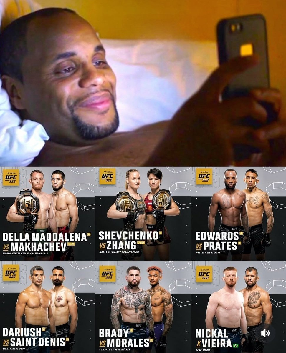 Looking at who is fighting this weekend like...  #UFC322