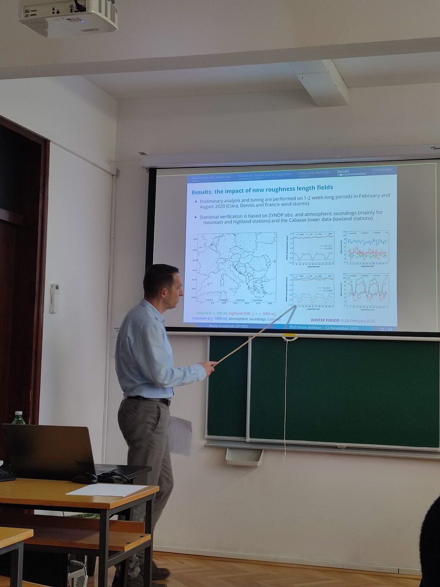DHMZ_HR's tweet image. 🎓Naš @MarioHrastinski ovih je dana obranio svoju doktorsku disertaciju pod naslovom "Unaprjeđenje parametrizacije turbulencije u modelu ALADIN" na #PMF-u u Zagrebu.  

Cilj je istraživanja koje je naš kolega proveo unaprijediti TOUCANS  shemu turbulencije ALADIN sustava koji se