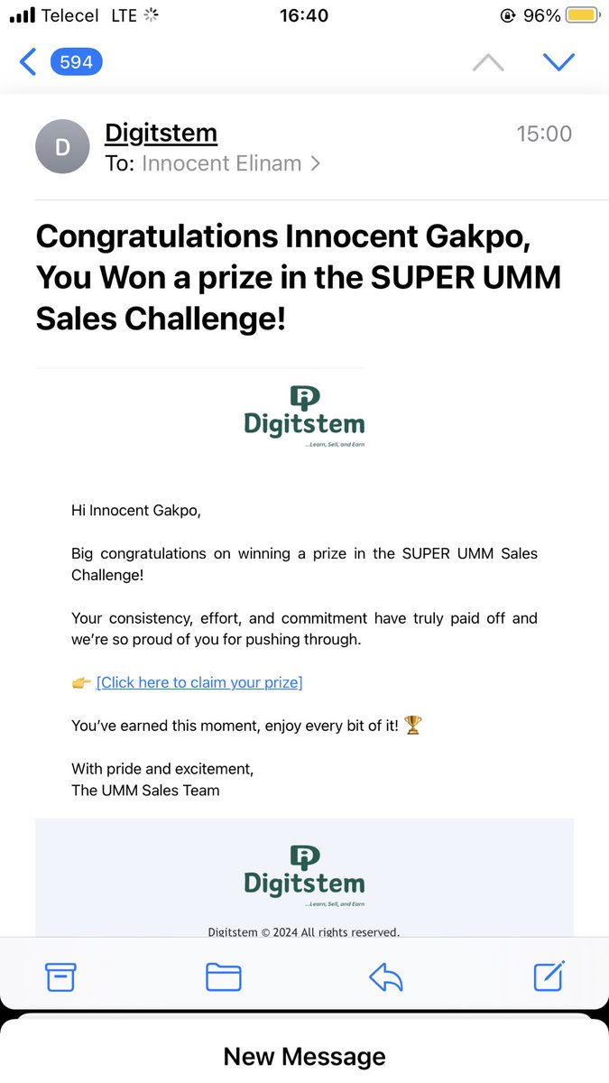 Another milestone unlocked. Crashed my first ever sales challenge on <a href="/digitstem/">Digitstem</a> despite starting affiliate marketing under 5 months ago. Tbh this particular mail is far beyond I love you ❤️ all thanks to <a href="/CoachKingLeon/">King Leo</a>, and to my coaches <a href="/adamharisu001/">Adam Harisu</a> and <a href="/sirezy91/">Sir Ezy</a>.