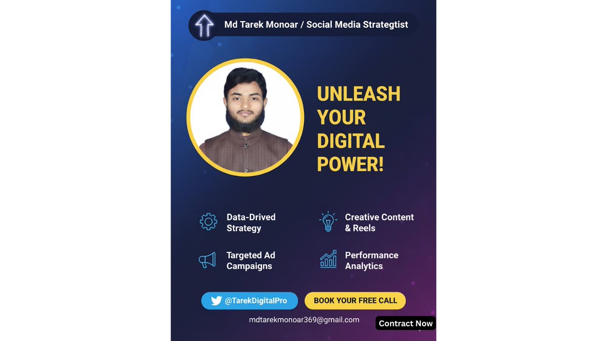 tarekmonoar369's tweet image. Engage, educate, entertain the 3 pillars of social media success. 💡
With smart planning and creative content, we make your brand stand out and grow consistently online.”
#SocialMediaMarketing #ContentStrategy #DigitalGrowth #MarketingTips #OnlineBranding #tarekmonoar369
