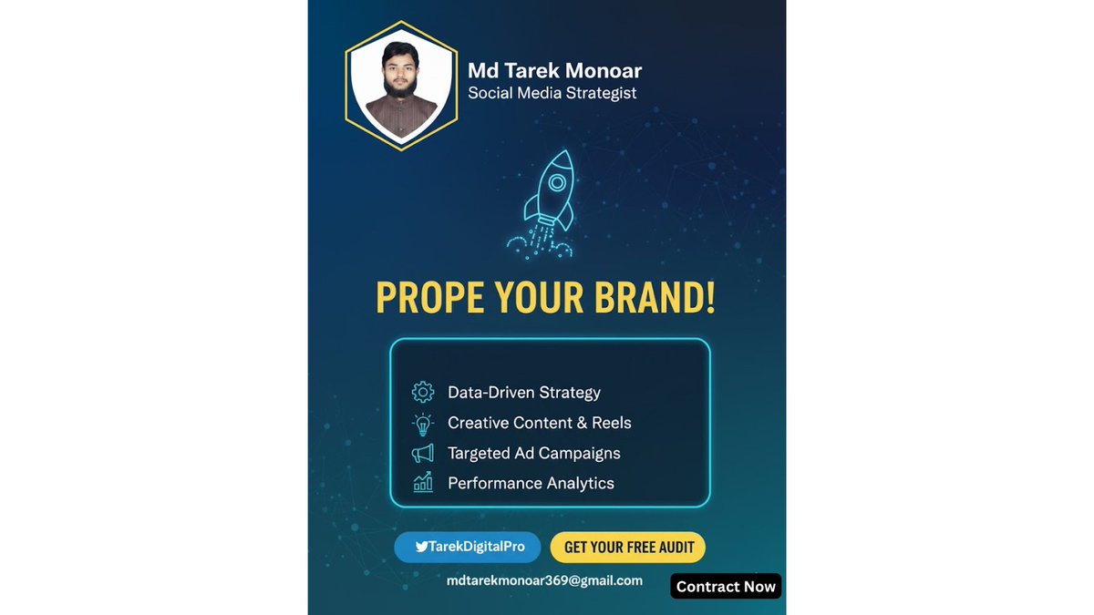 tarekmonoar369's tweet image. Turn every post into an opportunity! 🚀
Every reel, every tweet, every story can be a step towards growing your brand, attracting clients, and building trust online.
#SocialMediaMarketing #DigitalGrowth #ContentStrategy #MarketingPro #OnlineSuccess #tarekmonoar369