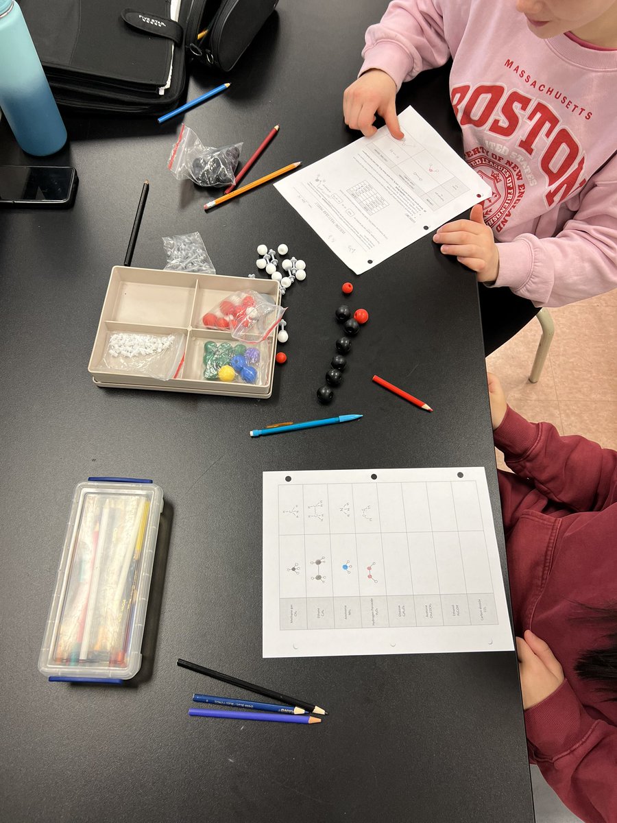 Fun Friday in SNC1W! We used our understanding of ionic and molecular compounds to build 3D models! ⚛️ #SPXScienceDept <a href="/StPiusXOCSB/">St. Pius X High School</a>