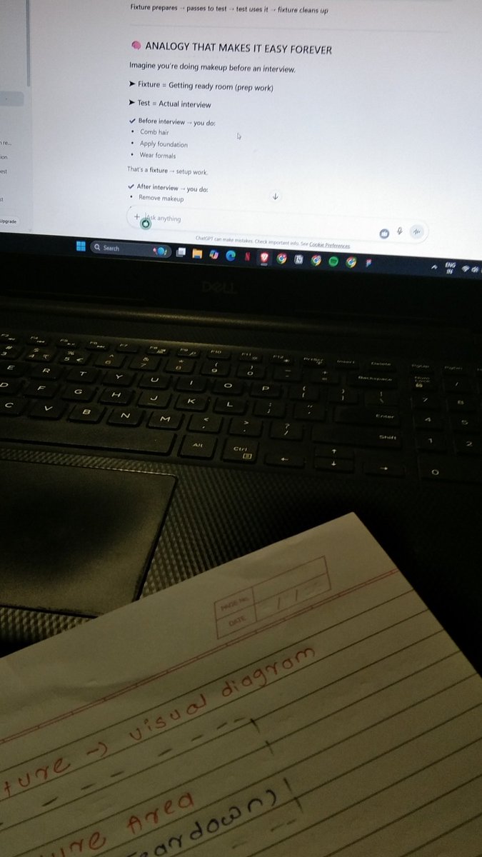 nupoor_k16's tweet image. Daily log 

&amp;gt; Completed Yc assignment
&amp;gt; Finished SQL Joins
&amp;gt; Dived into PyTest fixtures &amp;amp; scope