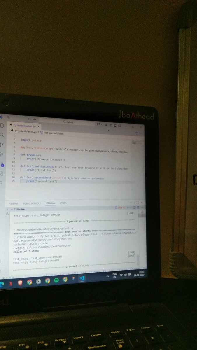 nupoor_k16's tweet image. Daily log 

&amp;gt; Completed Yc assignment
&amp;gt; Finished SQL Joins
&amp;gt; Dived into PyTest fixtures &amp;amp; scope