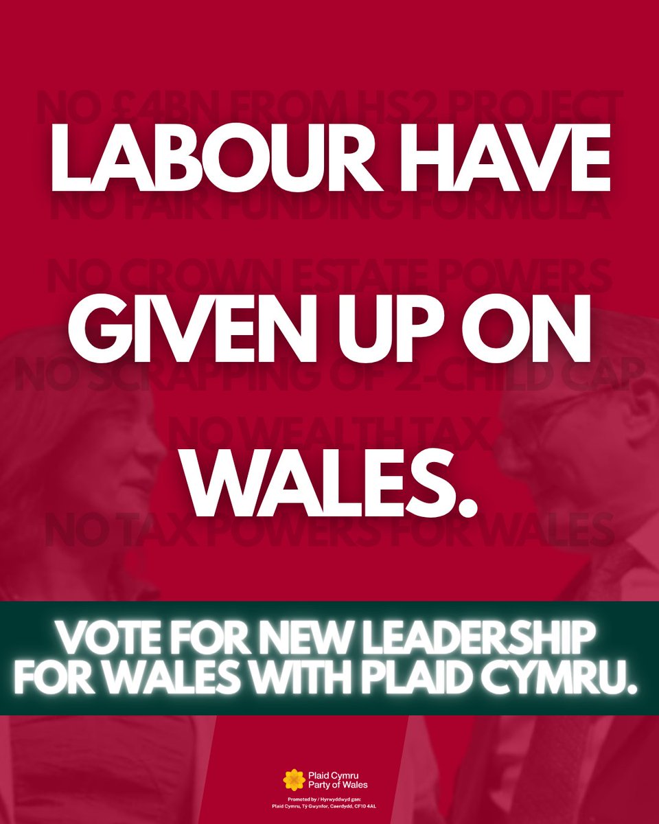 Plaid_Cymru's tweet image. Today, Labour have deleted a Plaid Cymru motion that calls on Labour in Westminster to stand up for Wales.

That means no HS2 consequentials, no devolution of the Crown Estate, and no fair funding.

Only Plaid Cymru stands up for Wales.